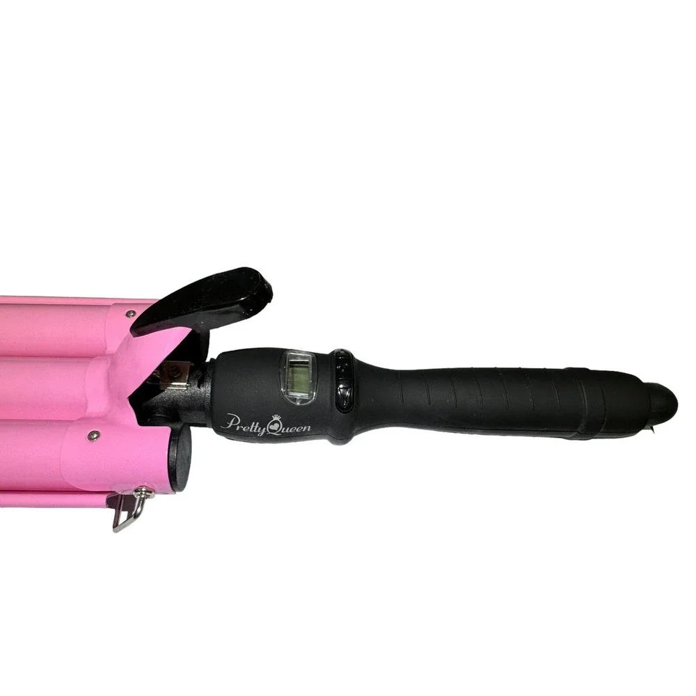 Three Barrel Curling Iron Wand Digital Lcd Temperature Display Ceramic‎ 110-240V